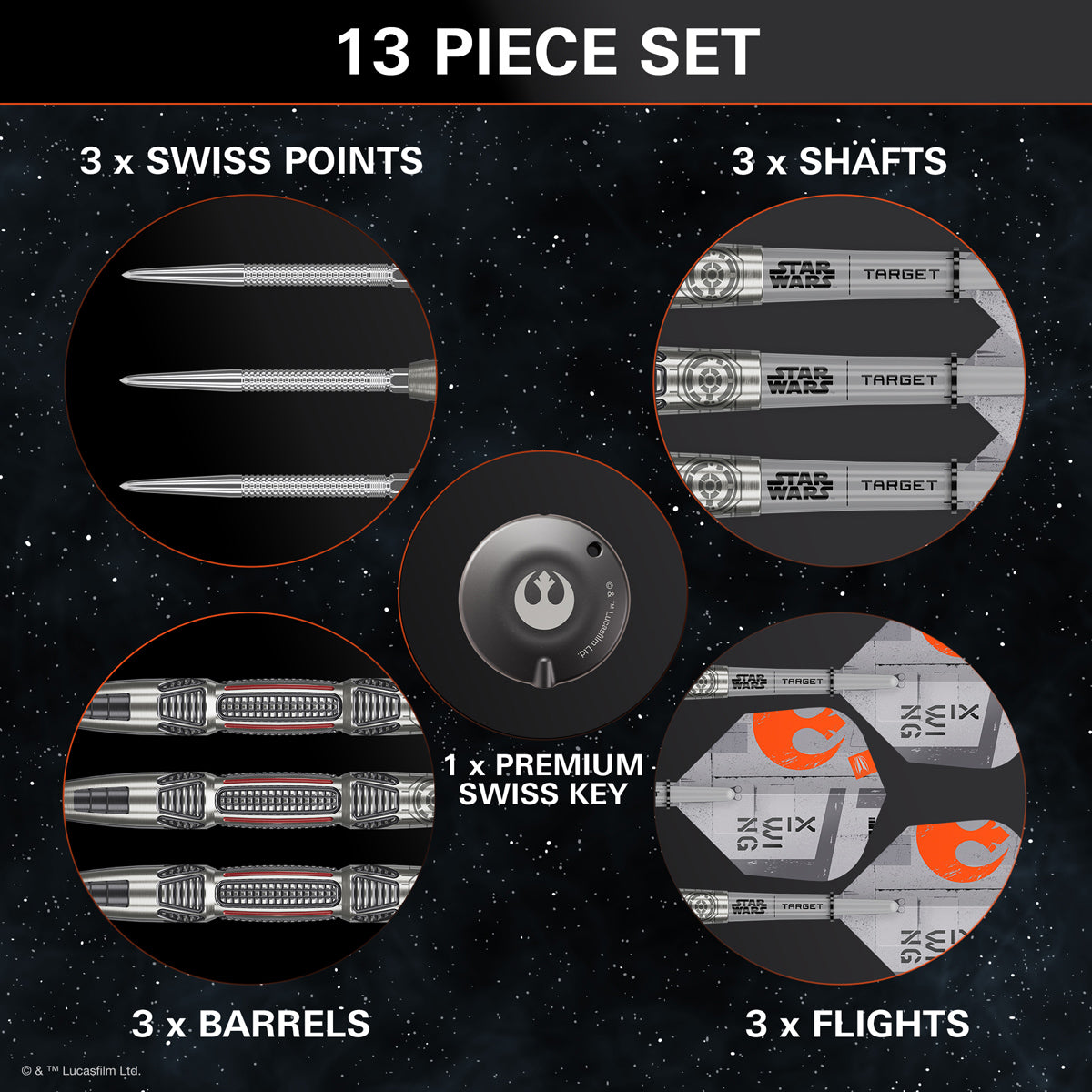 STAR WARS™ | TARGET X-Wing 90% Tungsten Steel Tip Darts