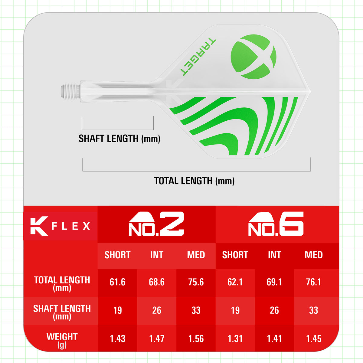 TARGET | XBOX K-Flex No6 Integrated Flights and Shafts