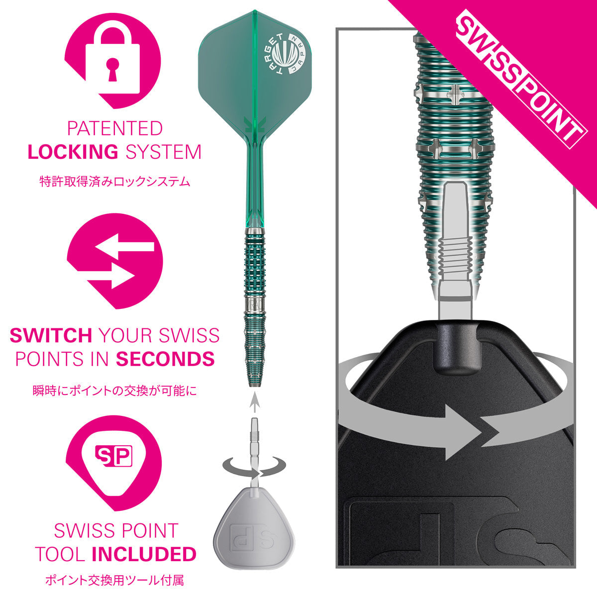 Target Japan The Miracle G7 95% Tungsten Steel Tip Darts