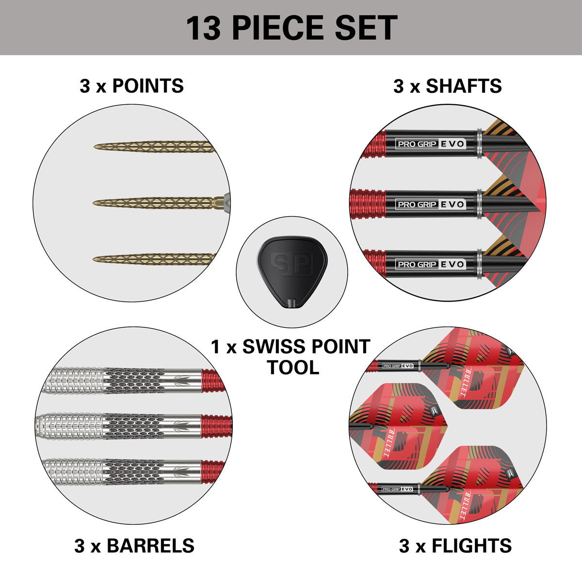 Stephen Bunting Gen 5 95% Tungsten SP Steel Tip Darts by Target