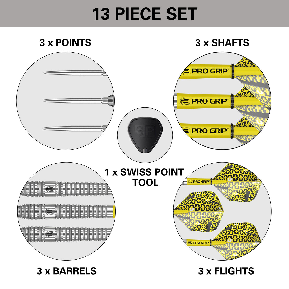 Bolide 03 Swiss Point 90% Tungsten Steel Tip Darts by Target
