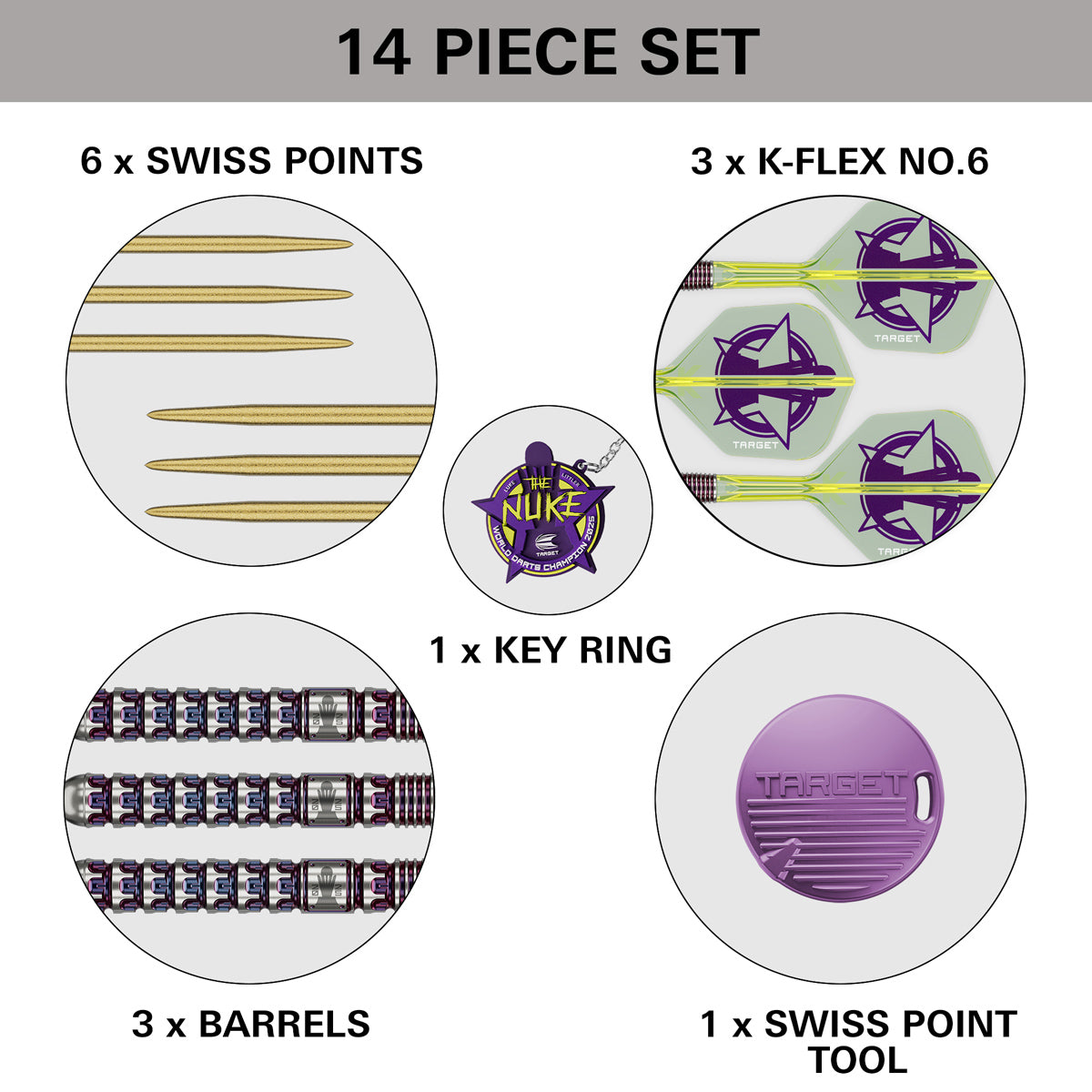 Luke Littler World Champion 2025 Edition 90% Tungsten SP Steel Tip Darts by Target