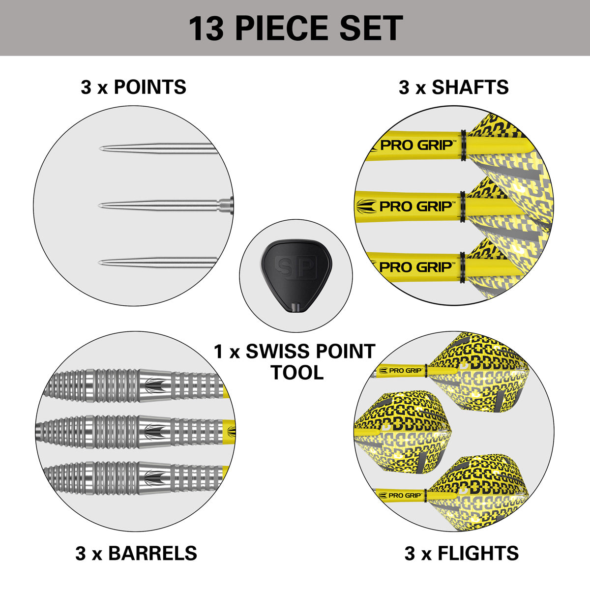 Bolide 05 Swiss Point 90% Tungsten Steel Tip Darts by Target