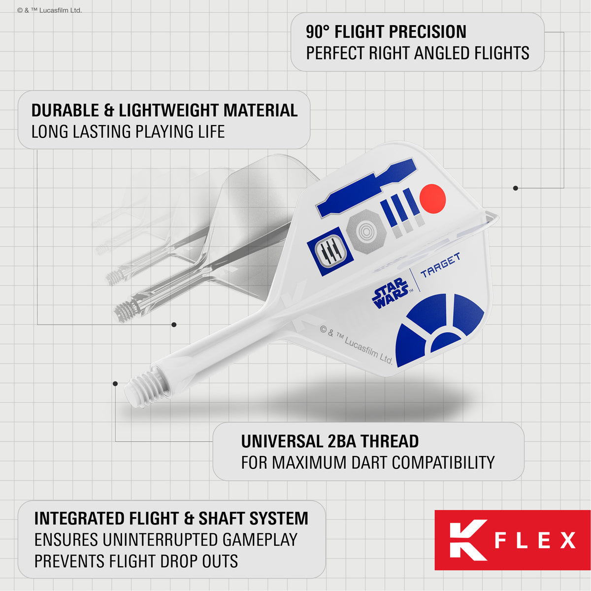STAR WARS™ | TARGET R2-D2 K-Flex No6 Integrated Flights and Shafts