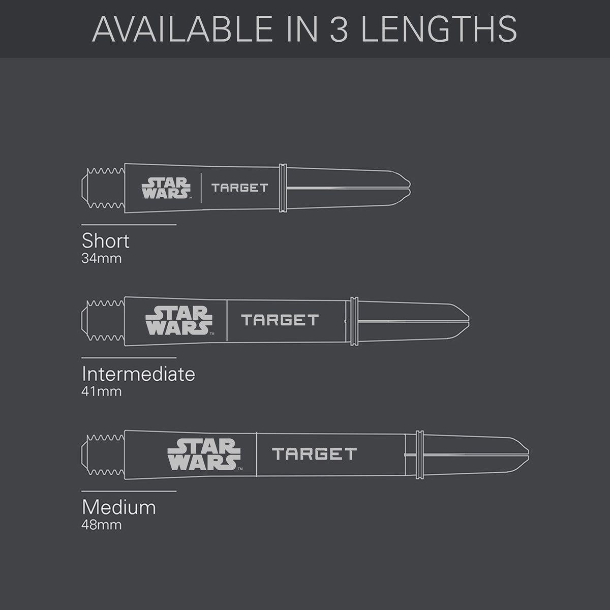 STAR WARS™ | TARGET Darts Pro Grip Dart Stems / Shafts