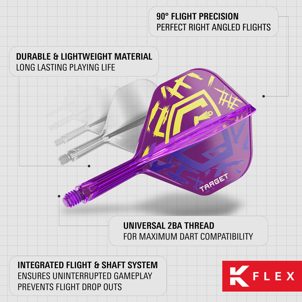 Luke Littler World Champion K-Flex One Piece Dart Flights by Target