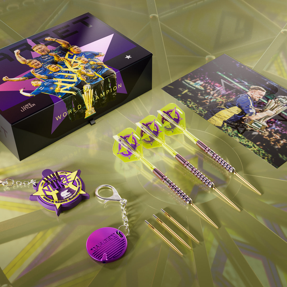 Luke Littler World Champion 2025 Edition 90% Tungsten SP Steel Tip Darts by Target