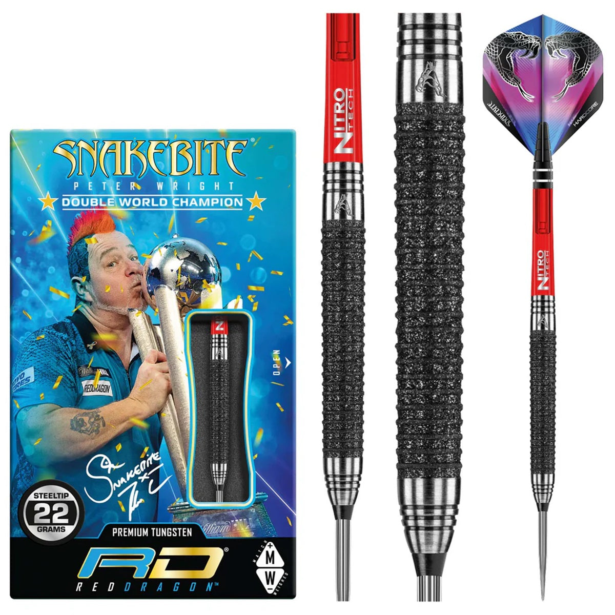 Peter Wright Melbourne Masters 90% Tungsten Steel Tip Darts by Red Dragon
