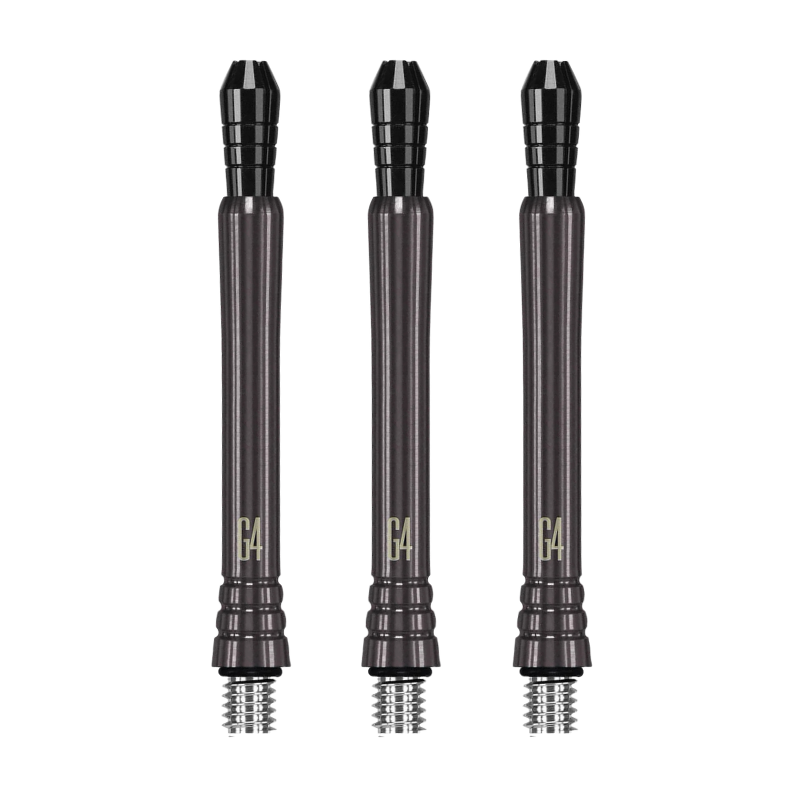 Power G4 Titanium Dart Shafts, Black and Gray, Medium Length