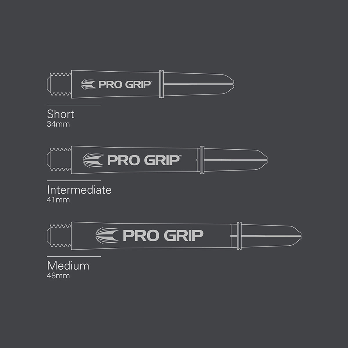 Pro Grip Dart Stems / Shafts Inbetween Sizes (3 Sets) by Target