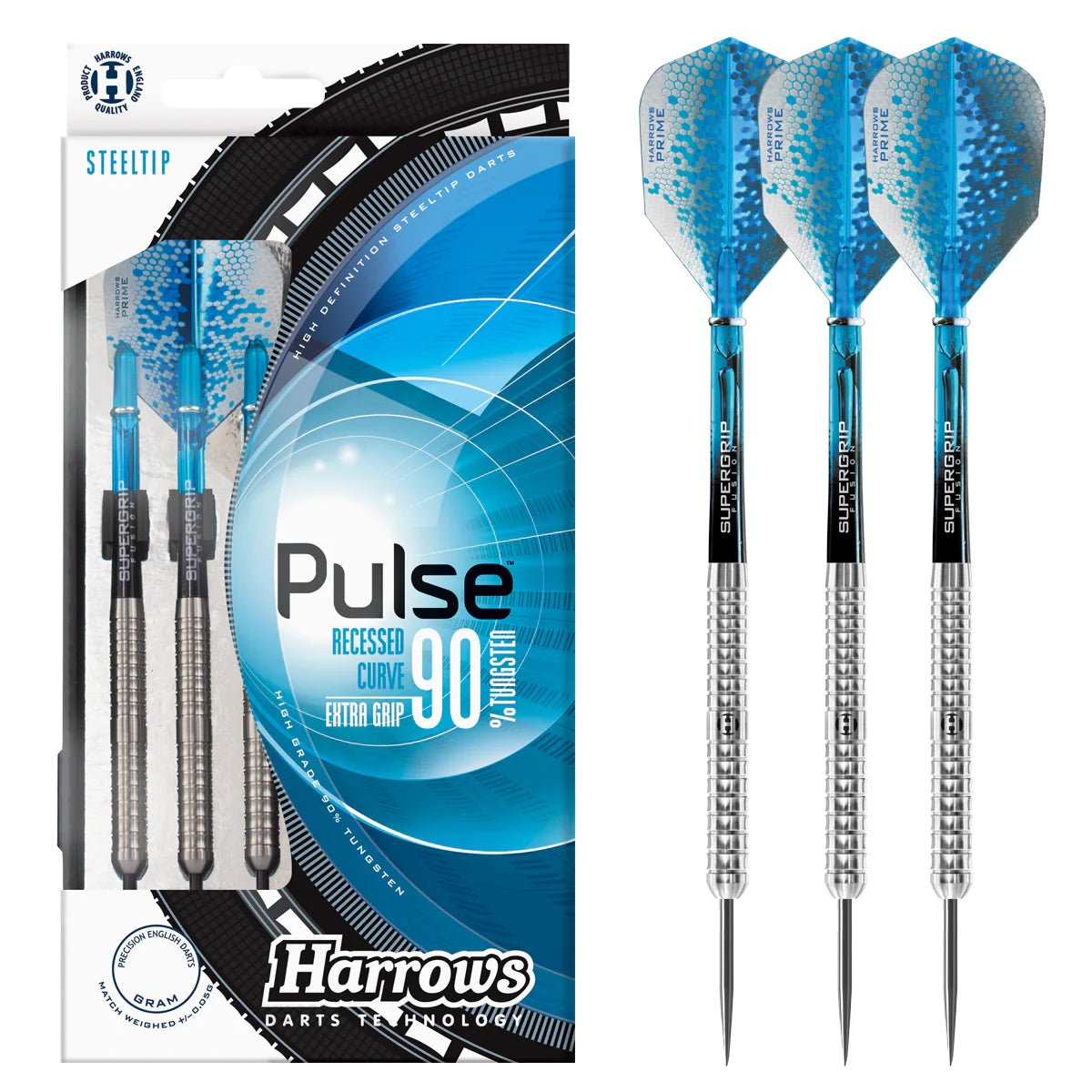 Harrows Pulse Steel Tip Darts, 90% Tungsten