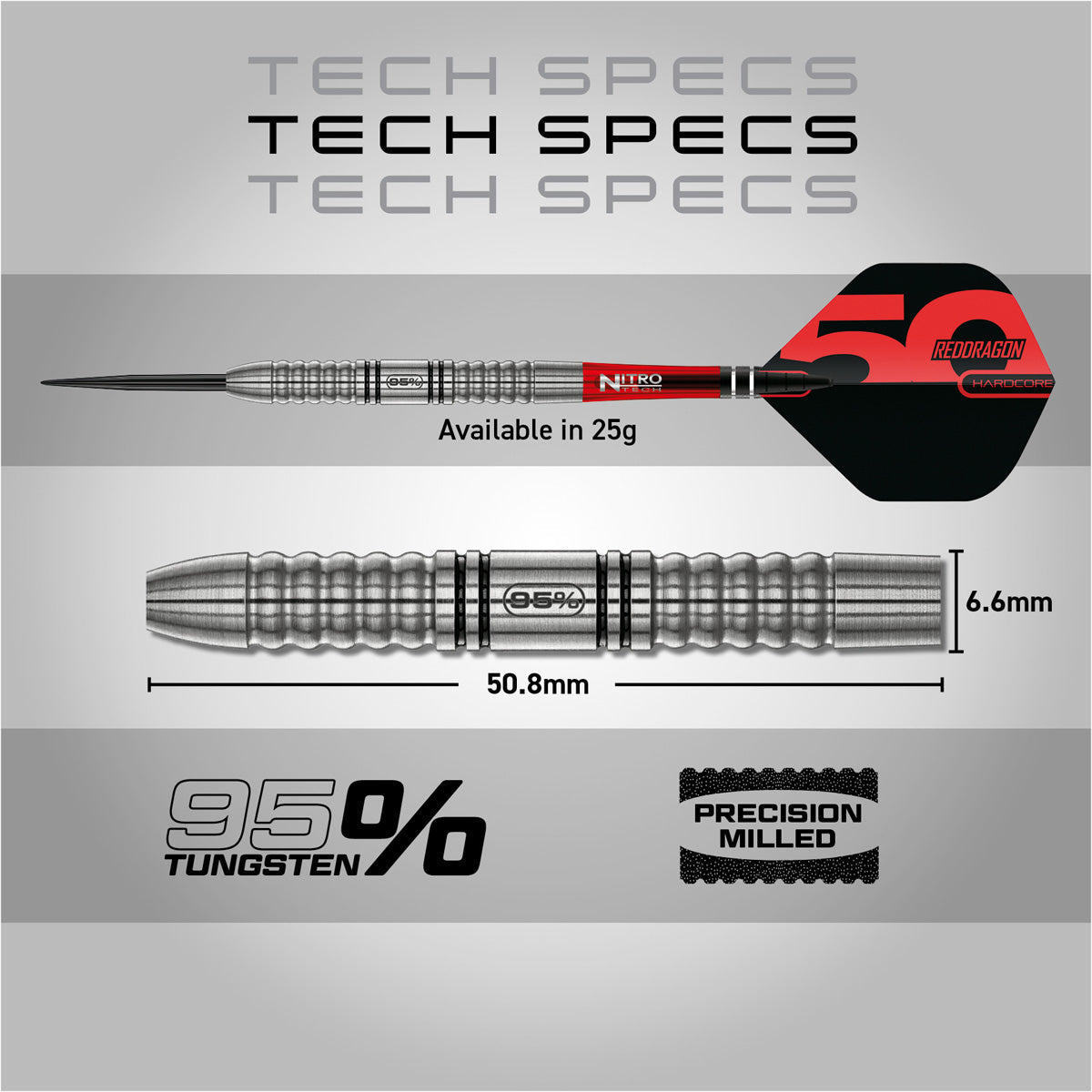 Red Dragon Penetrator 1 95% Tungsten Steel Tip Darts