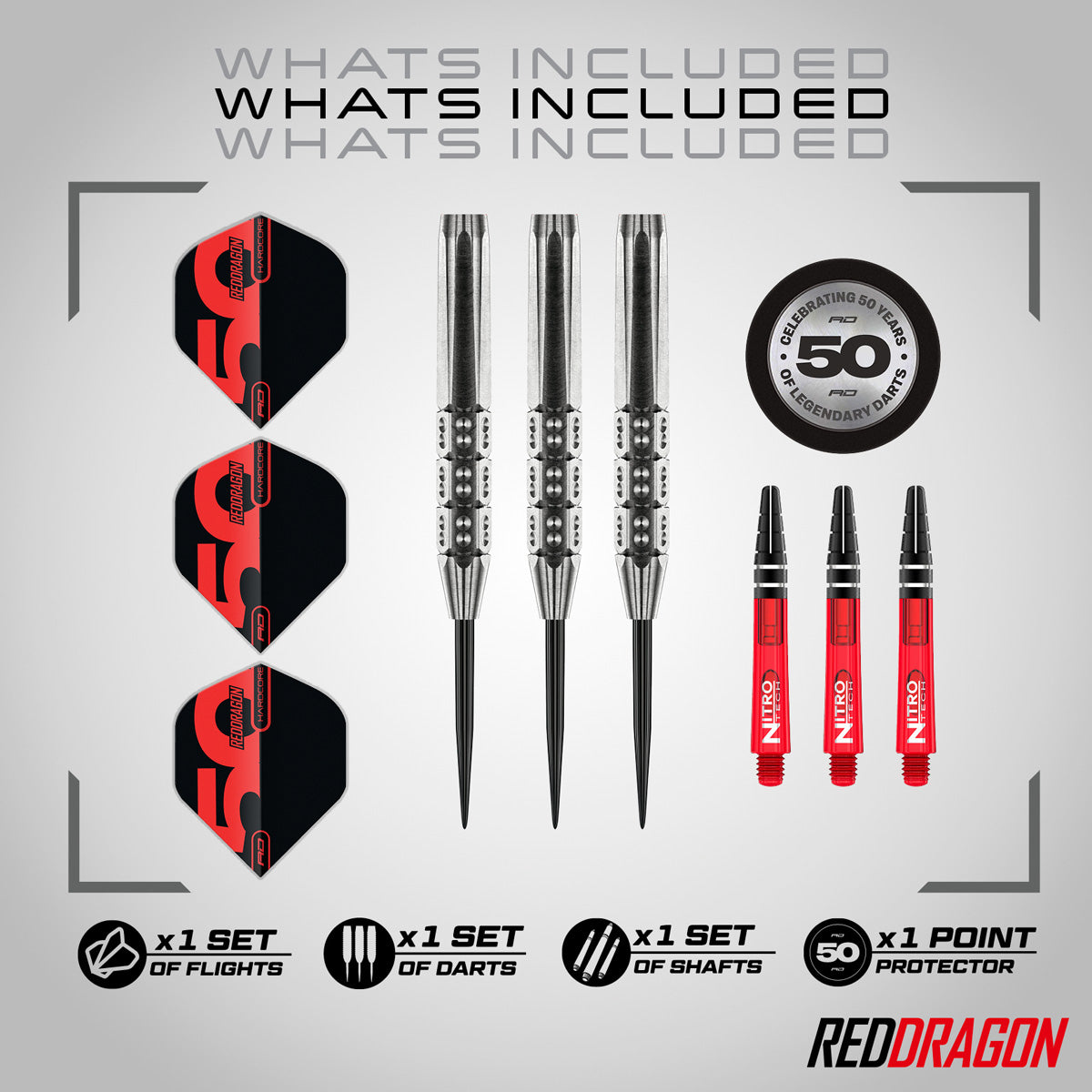 Red Dragon Hexoset 3 90% Tungsten Steel Tip Darts