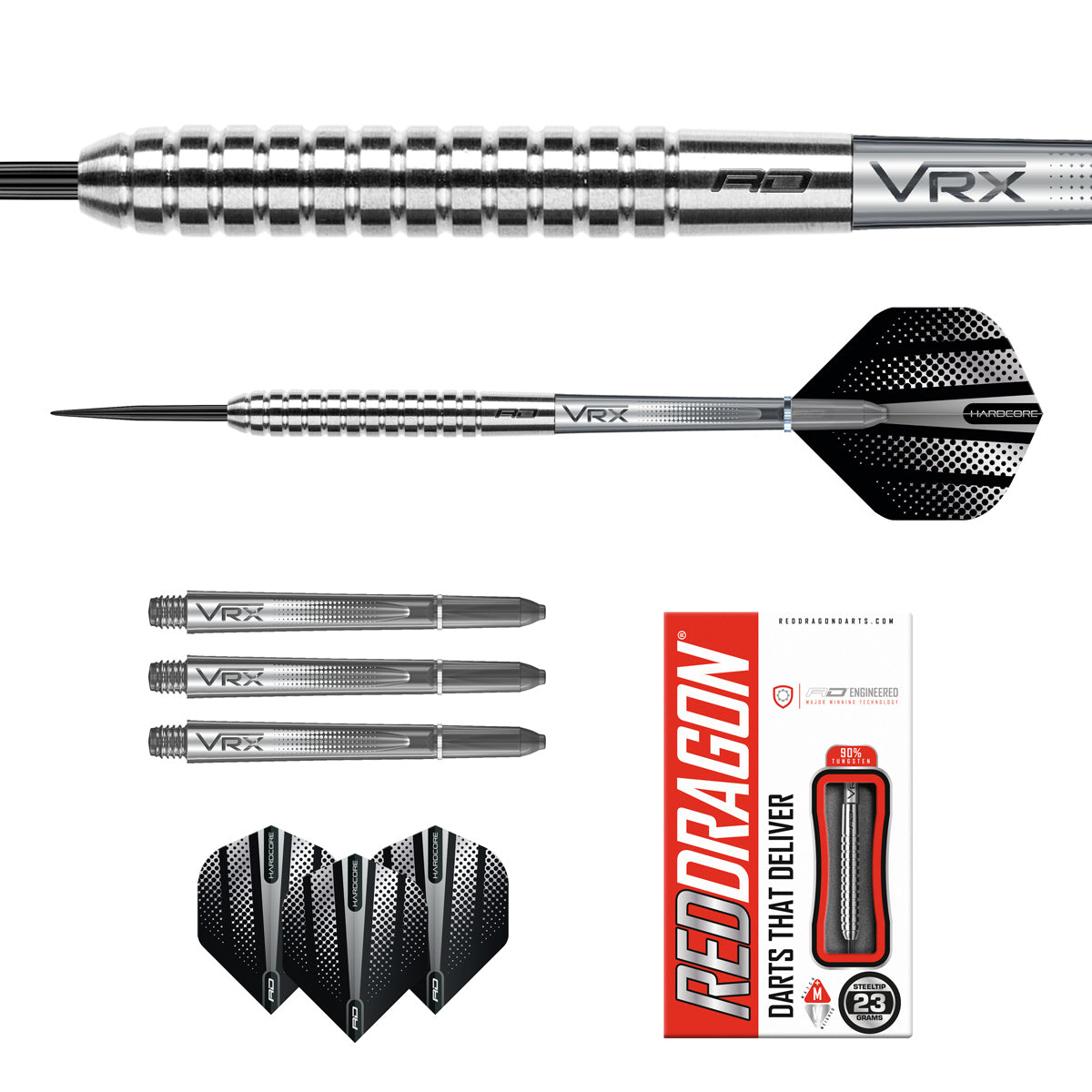 Rebel 90% Tungsten Steel Tip Darts by Red Dragon
