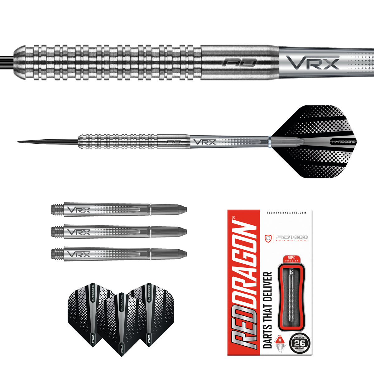 Rebel 90% Tungsten Steel Tip Darts by Red Dragon