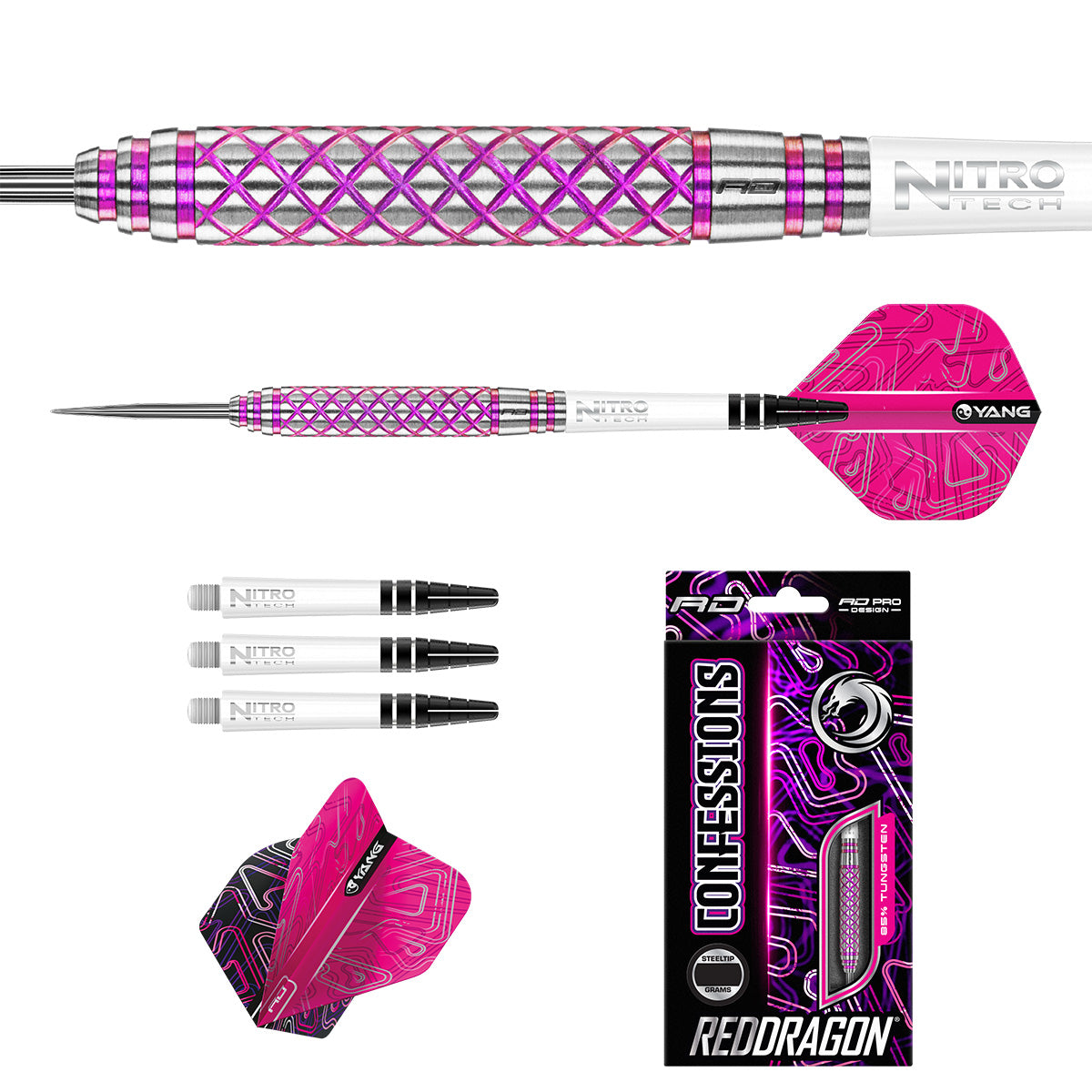 Confession 85% Tungsten Steel Tip Darts by Red Dragon