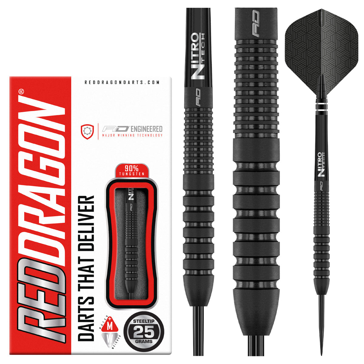 Phantom 90% Tungsten Steel Tip Darts by Red Dragon