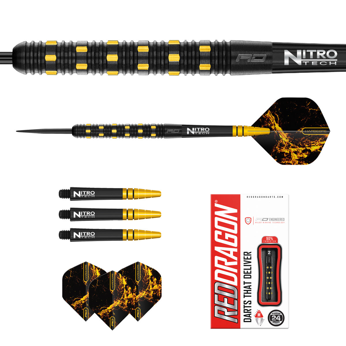 Nirvana 90% Tungsten Steel Tip Darts by Red Dragon