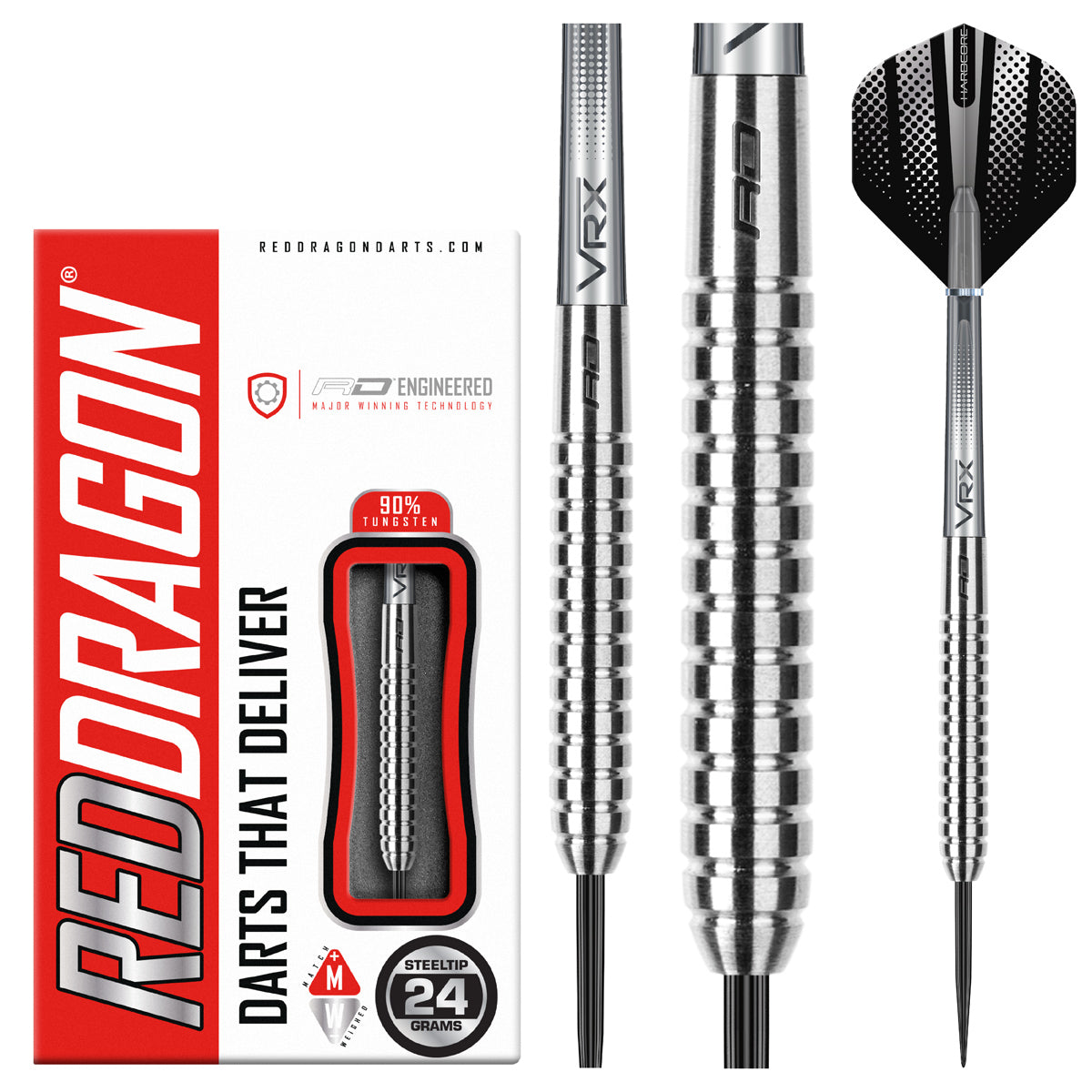 Rebel 90% Tungsten Steel Tip Darts by Red Dragon