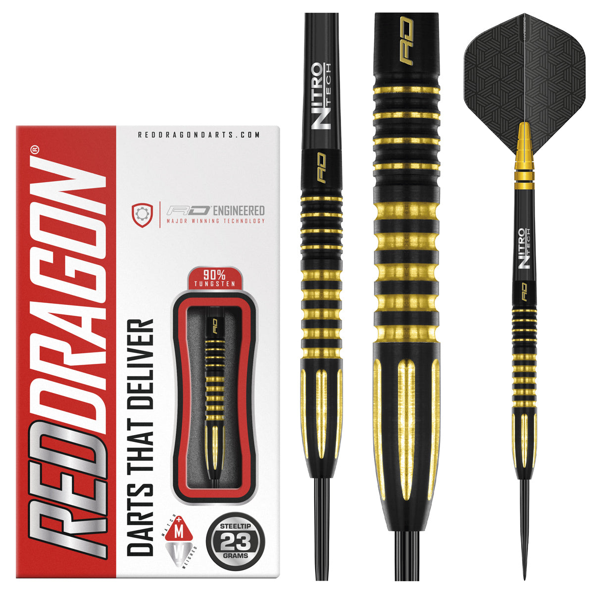 Neil Duff 90% Tungsten Steel Tip Darts by Red Dragon
