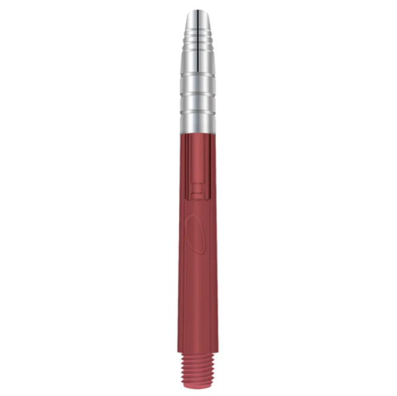 Rebel Darts Polymer and Aluminium Dart Shafts, Red, Medium Length