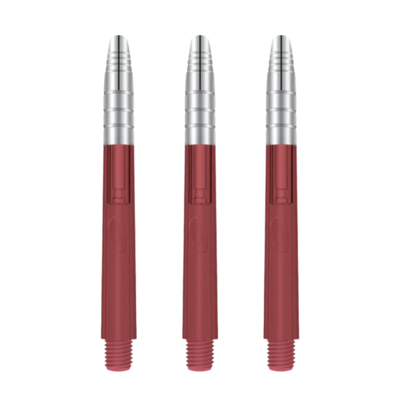 Rebel Darts Polymer and Aluminium Dart Shafts, Red, Medium Length