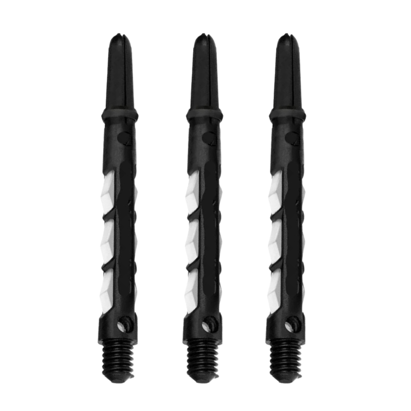 Rebel Polycarbonate Darts Shafts, Black, Medium Length