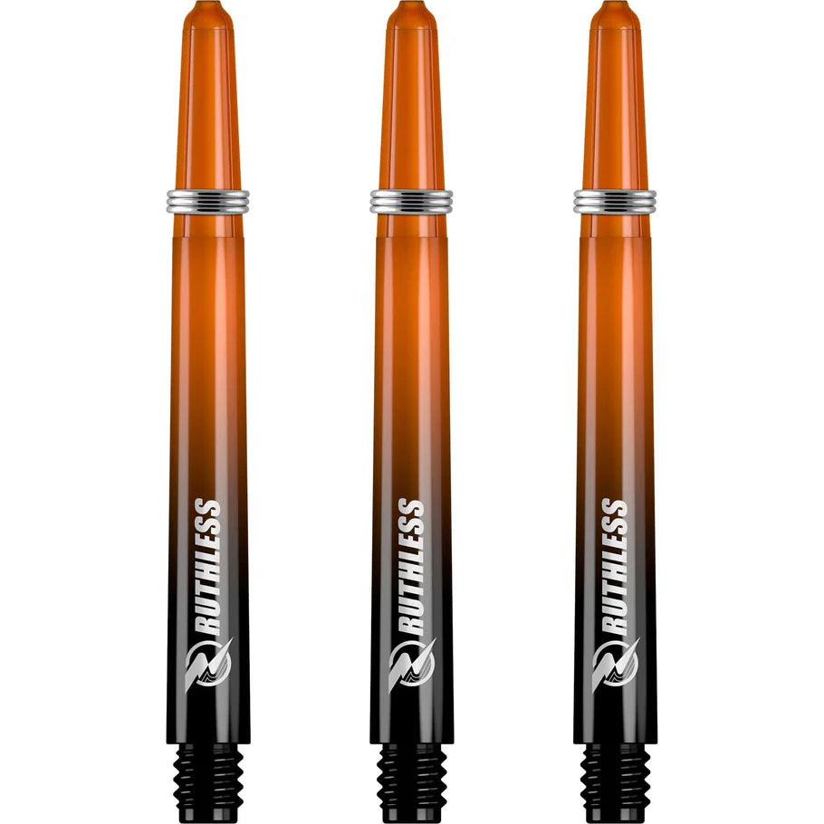 Ruthless Deflectagrip Plus Dart Shafts, Orange, Medium Length