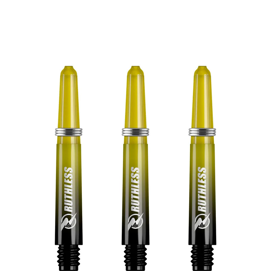 Ruthless Deflectagrip Plus Dart Shafts, Yellow, Short Length