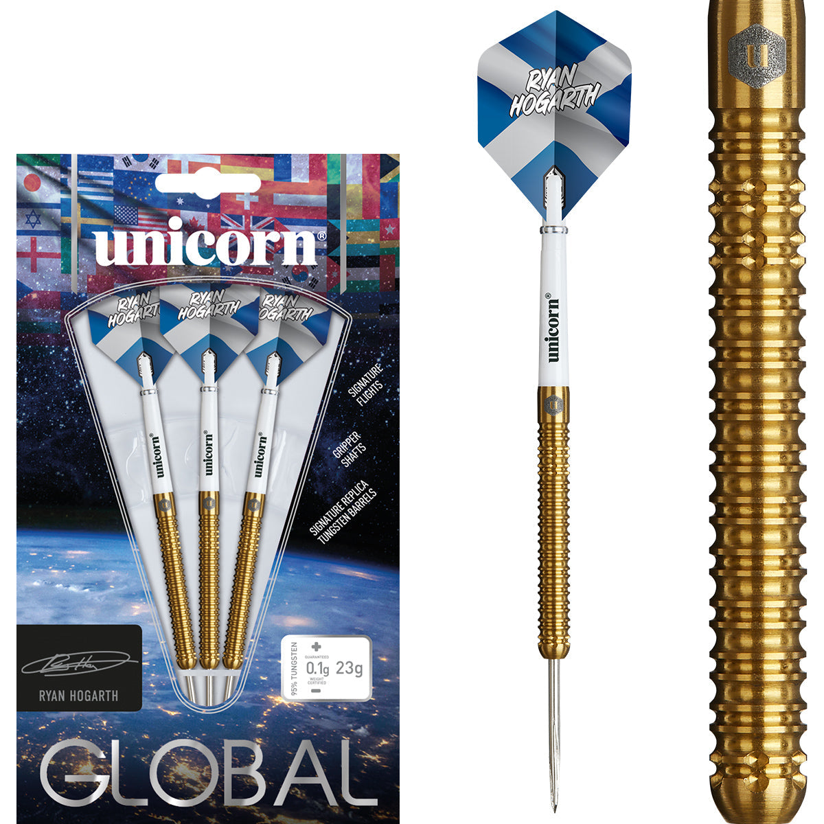 Ryan Hogarth 95% Tungsten Steel Tip Darts by Unicorn
