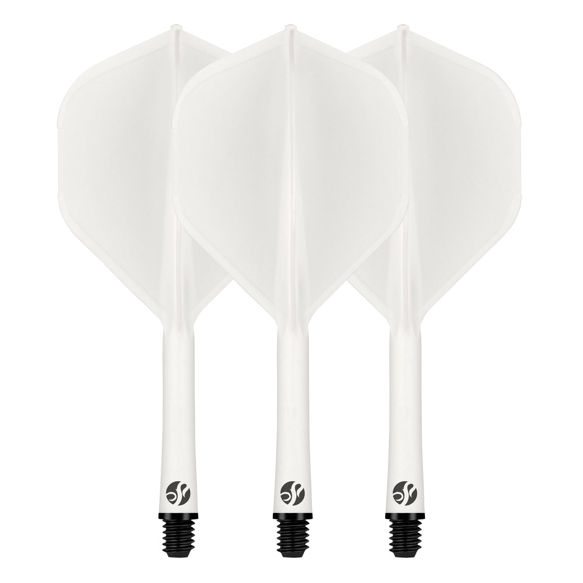 Flight Deck White One Piece Dart Flight and Shaft System by Shot