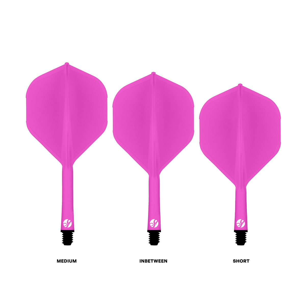 Flight Deck Pink One Piece Dart Flight and Shaft System by Shot