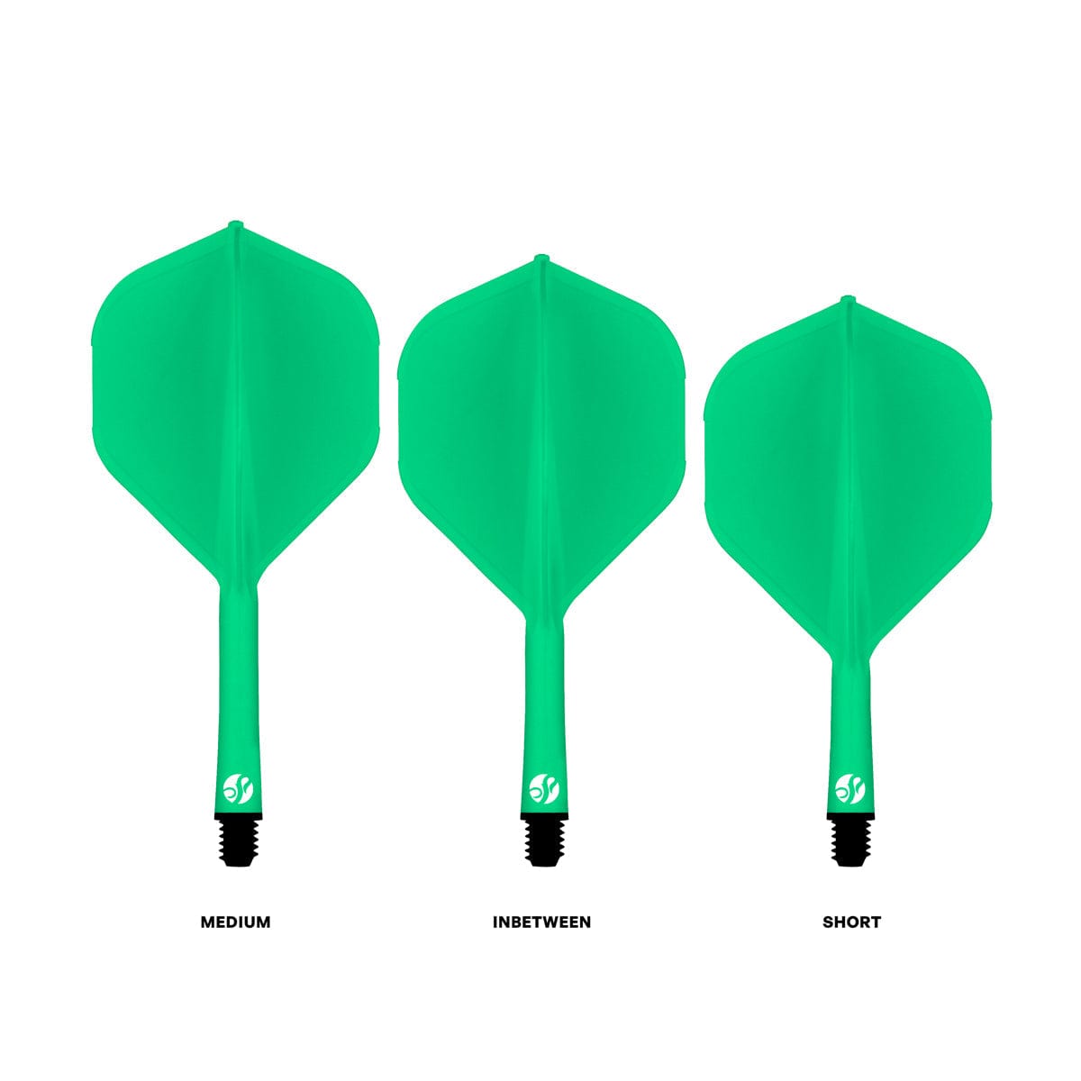 Shot Flight Deck - One Piece Dart Flight and Shaft System - Green