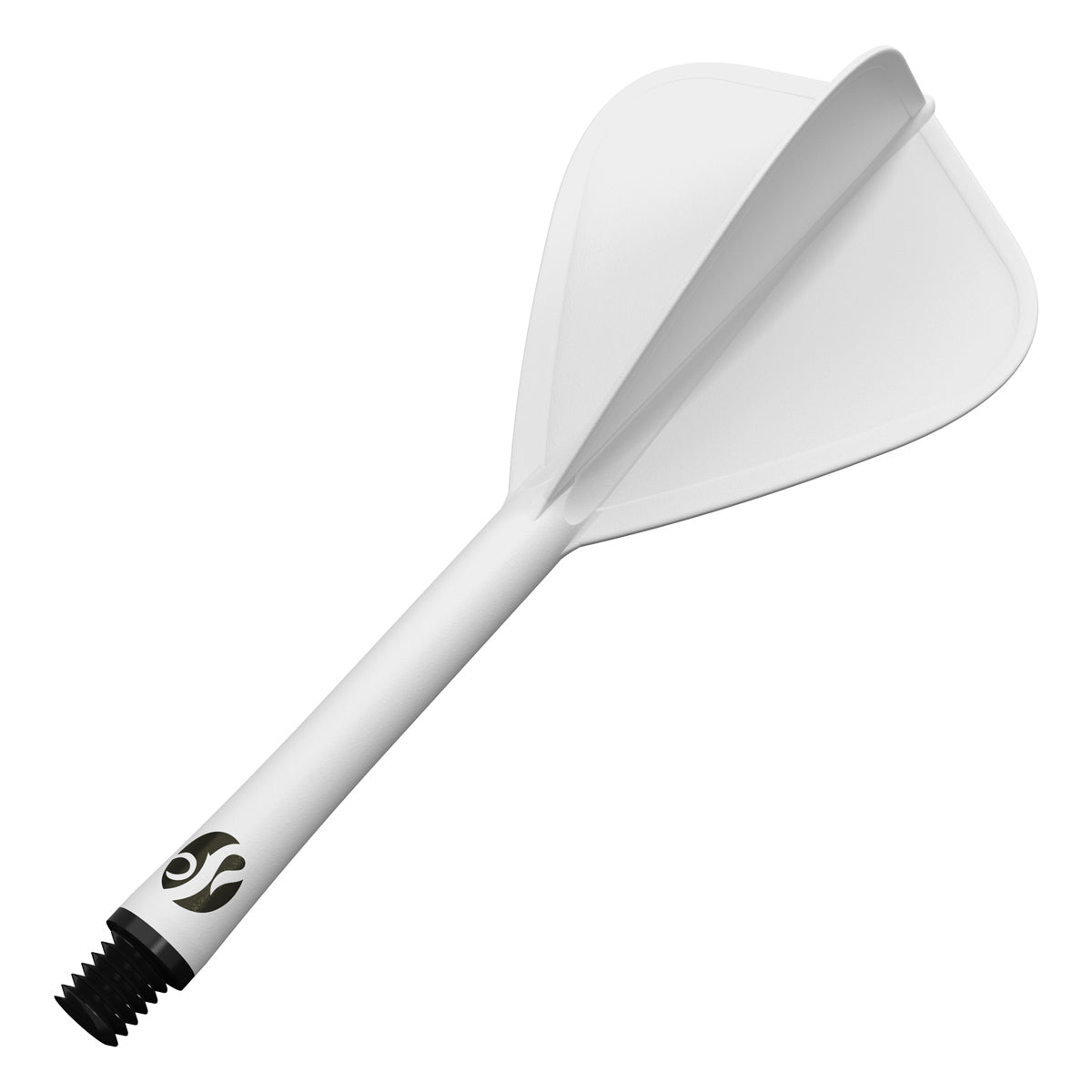 Shot Flight Deck One Piece Dart Flight and Shaft System White Kite