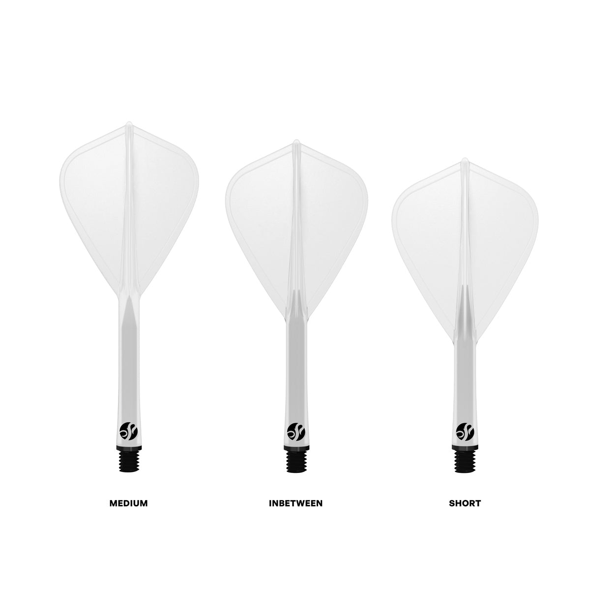 Shot Flight Deck One Piece Dart Flight and Shaft System Clear Kite
