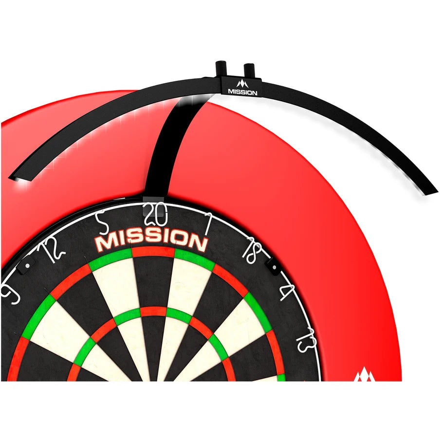 Mission Torus 100 Dartboard Lighting, Folding Portable Travel Light, Black