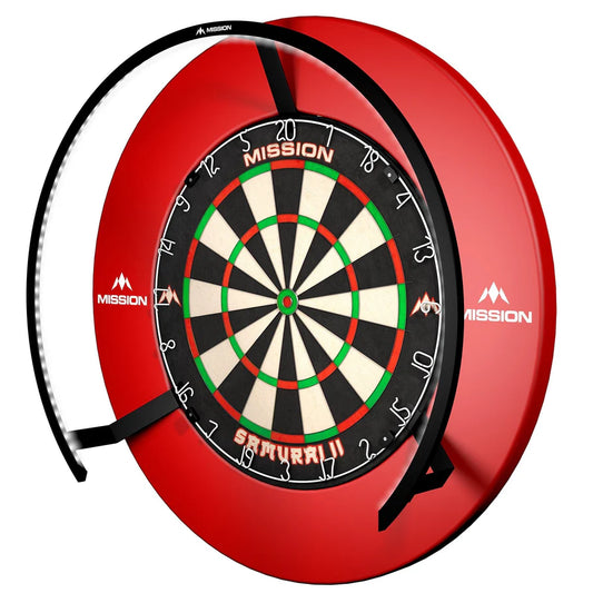 Mission Torus 270 Dartboard Lighting, Bright Light, Black Ring