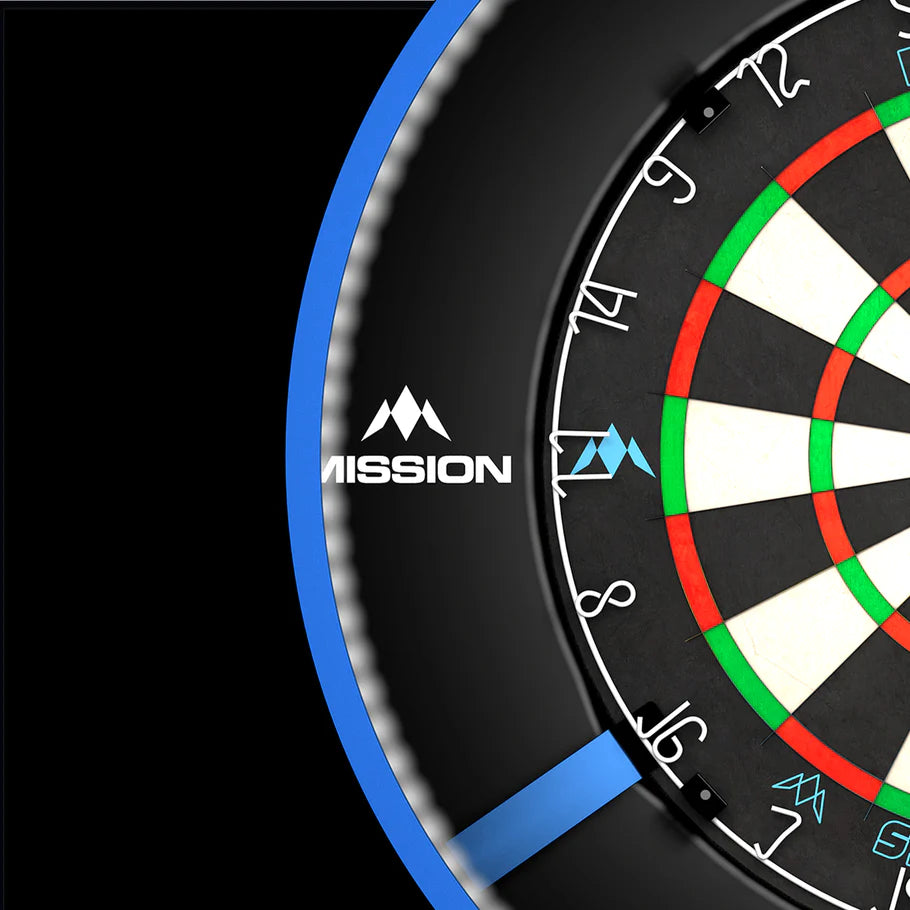 Mission Torus 270 Dartboard Lighting, Bright Light, Blue Ring