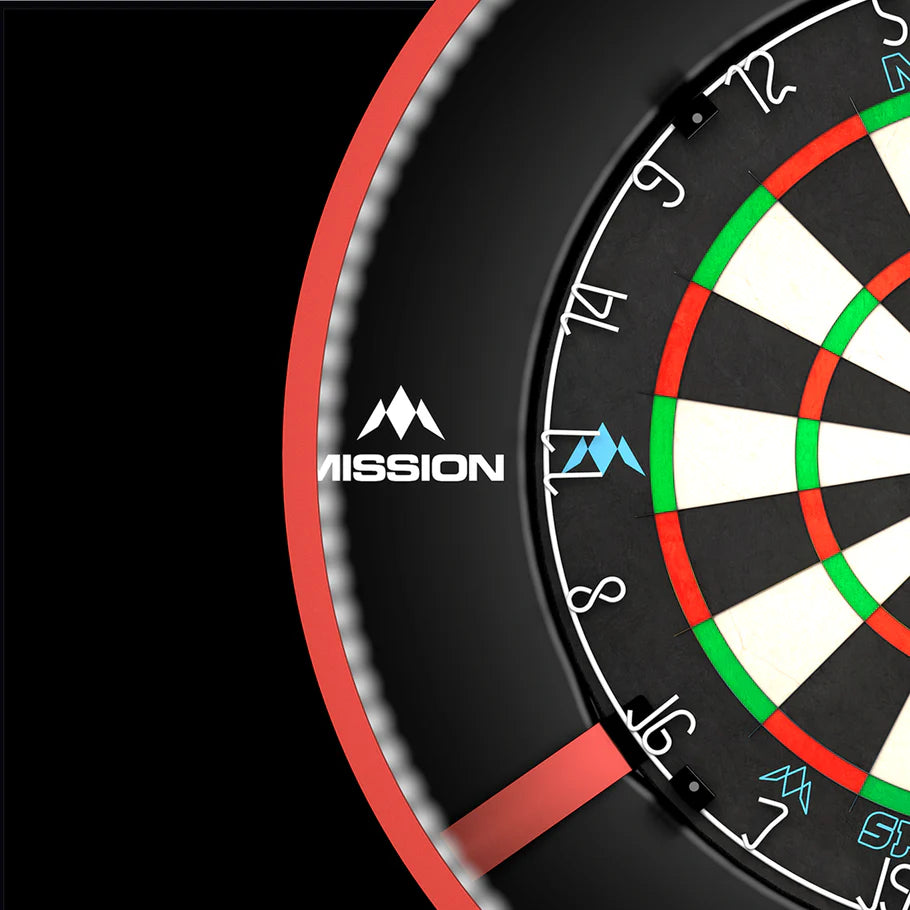 Mission Torus 270 Dartboard Lighting, Bright Light, Red Ring