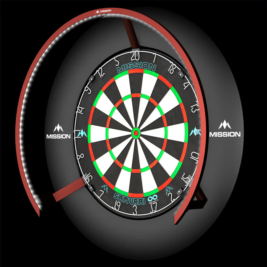 Mission Torus 270 Dartboard Lighting, Bright Light, Red Ring