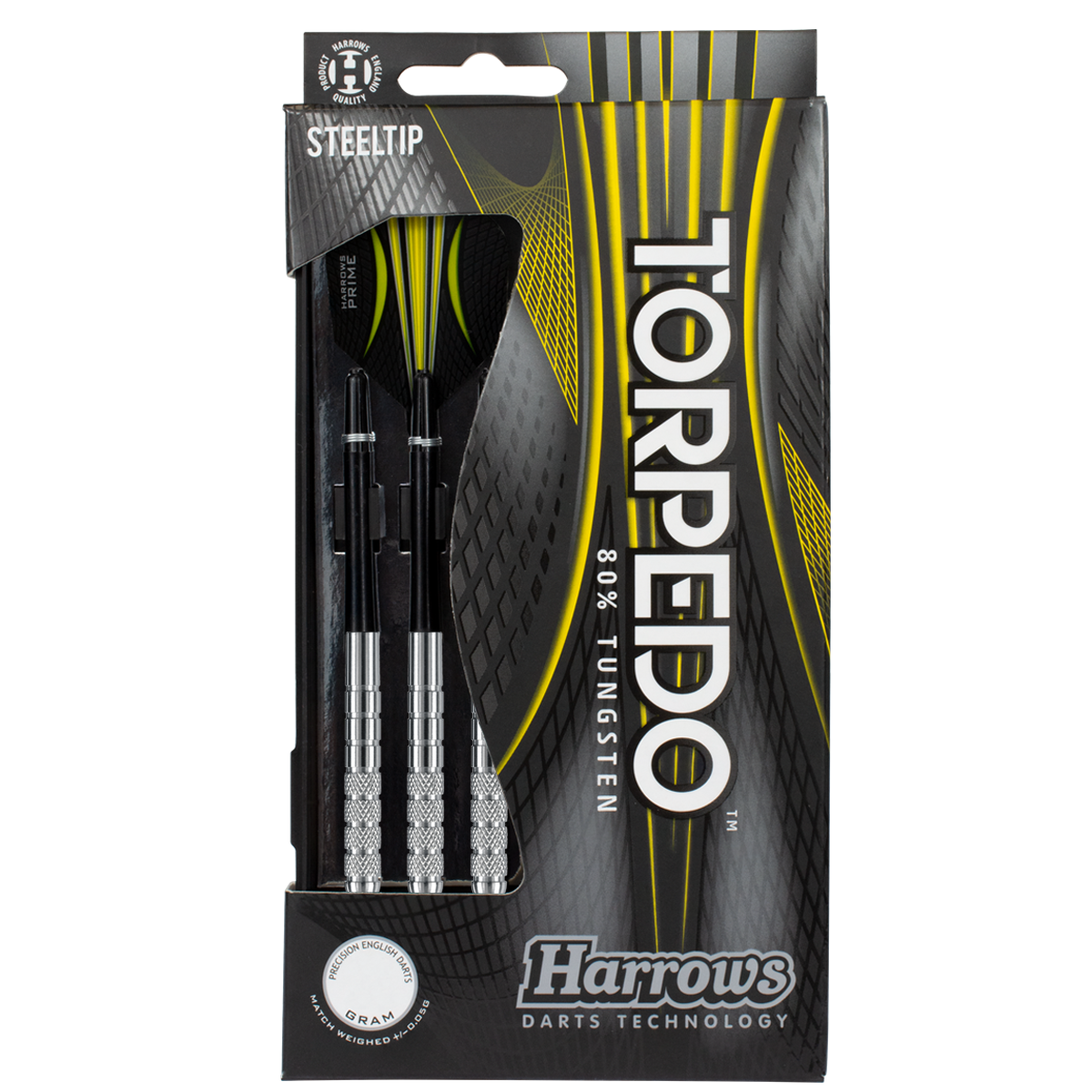 Harrows Torpedo K1 Barrel 80% Tungsten Steel Tip Darts