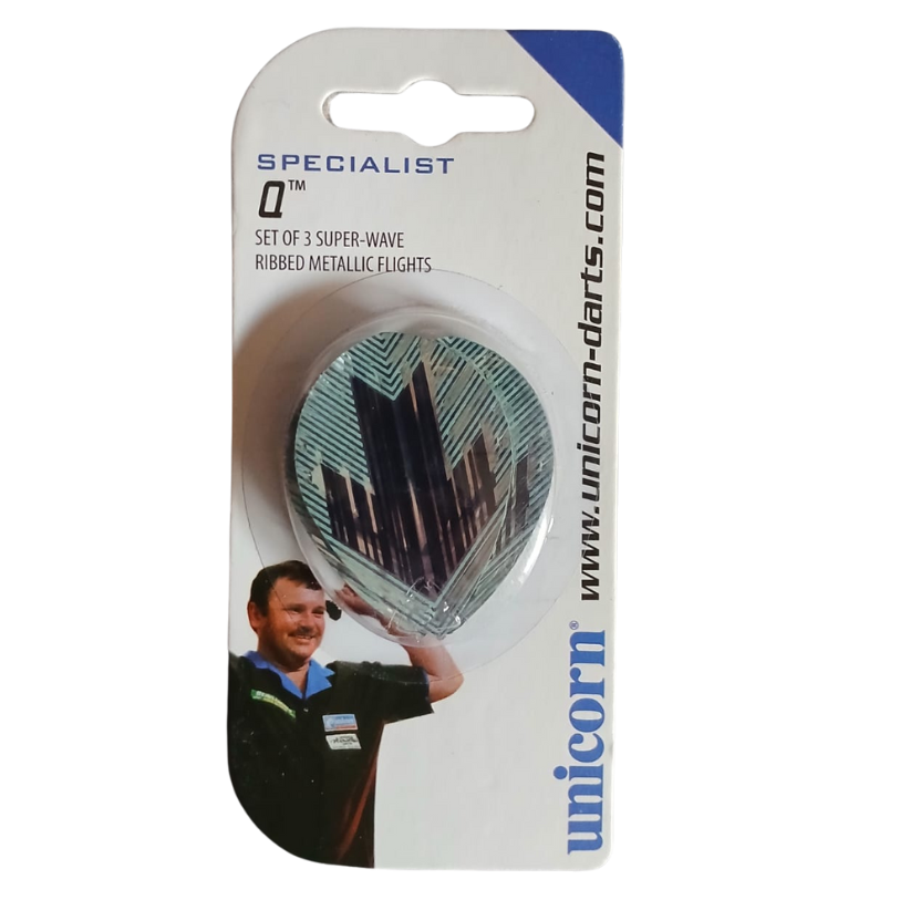 Unicorn Specialist Super Wave Chevron Metallic Dart Flights, Pear Shape