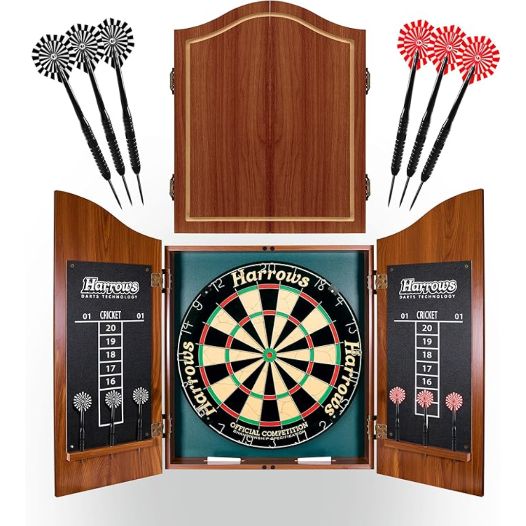 Harrows Pro's Choice Dartboard & Cabinet Set