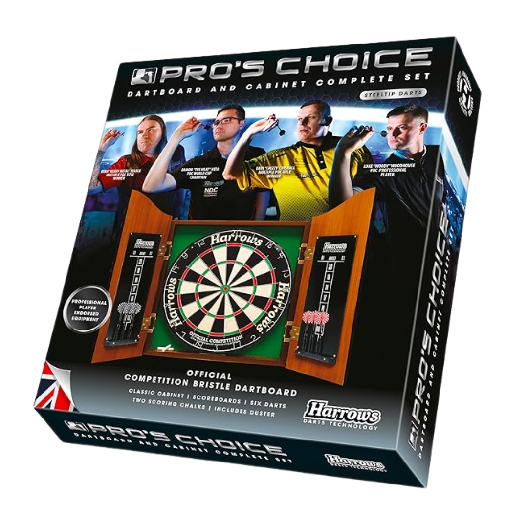 Harrows Pro's Choice Dartboard & Cabinet Set