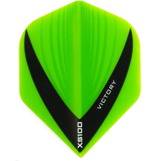 Victory Vista-R Darts Flights, Green, No 2 Shape, 100 Micron