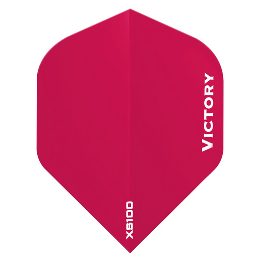 Victory XS100 Vista Dart Flights, Pink, No 2 Shape, 100 Micron