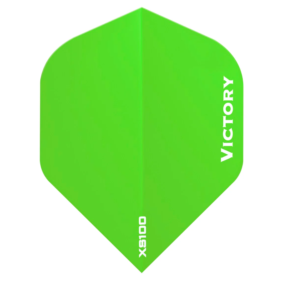 Victory XS100 Vista Dart Flights, Green, No 2 Shape, 100 Micron