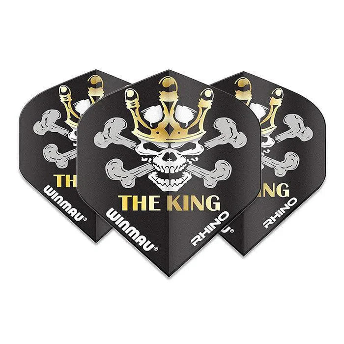 Winmau Rhino Extra Thick Mervyn King "The King" Black & Gold Design Flights