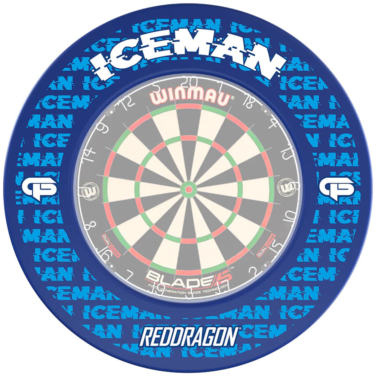 Gerwyn Price Dartboard Surround by Red Dragon