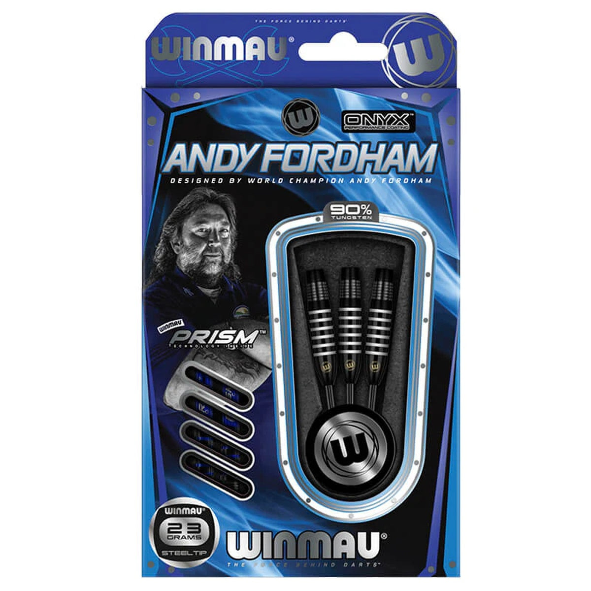 Andy Fordham Black 90% Tungsten Steel Tip Darts by Winmau